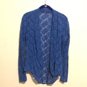 Beautiful royal blue lace cardigan